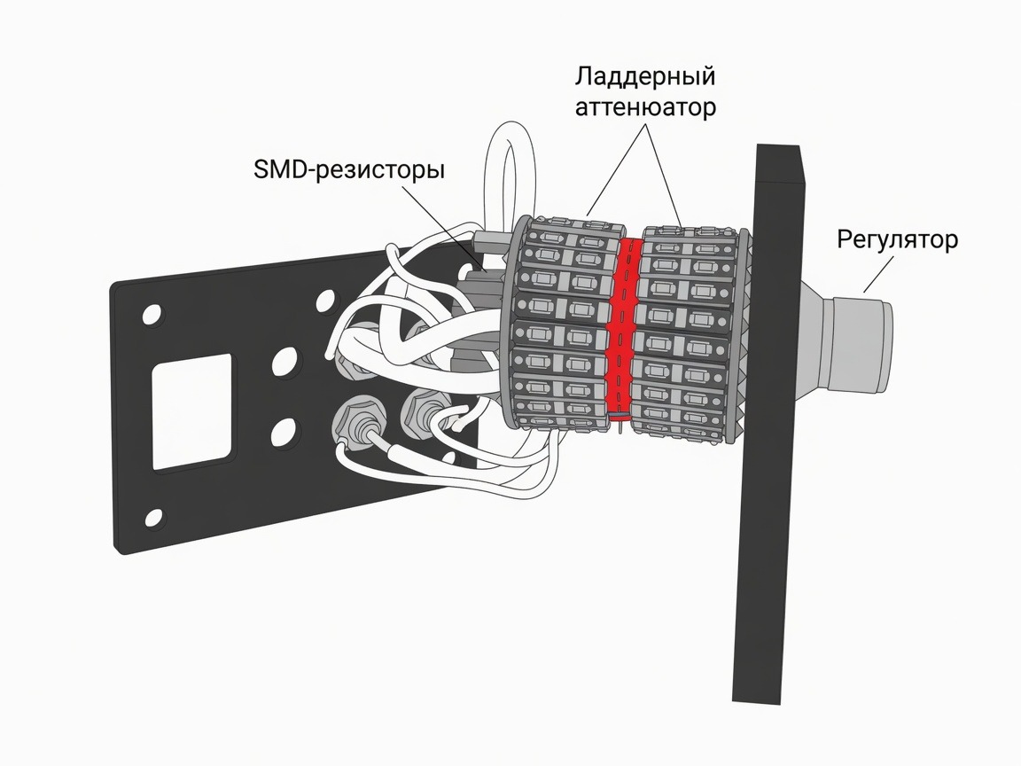 Ладдерный аттенюатор на тонкоплёночных SMD-резисторах