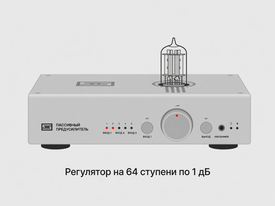 Регулятор на 64 ступени по 1 дБ в серийном пассивном предусилителе