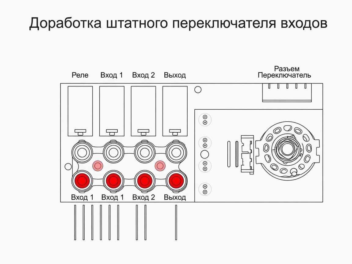 Доработка штатного переключателя входов